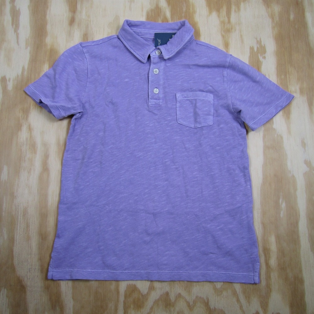 J Crew Girls Medium Short Sleeve Polo Shirt Athletic Sport Purple